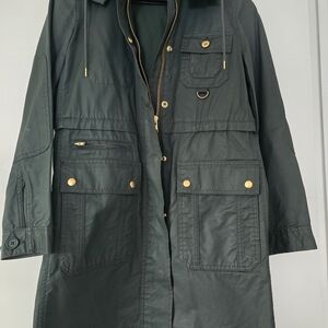 J. Crew Downtown Field Jacket XXS Army Green - Classic Utility Chore Coat Gold H